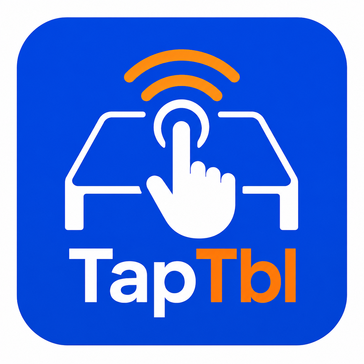 TapTbl brand logo with blue Tap and orange Tbl